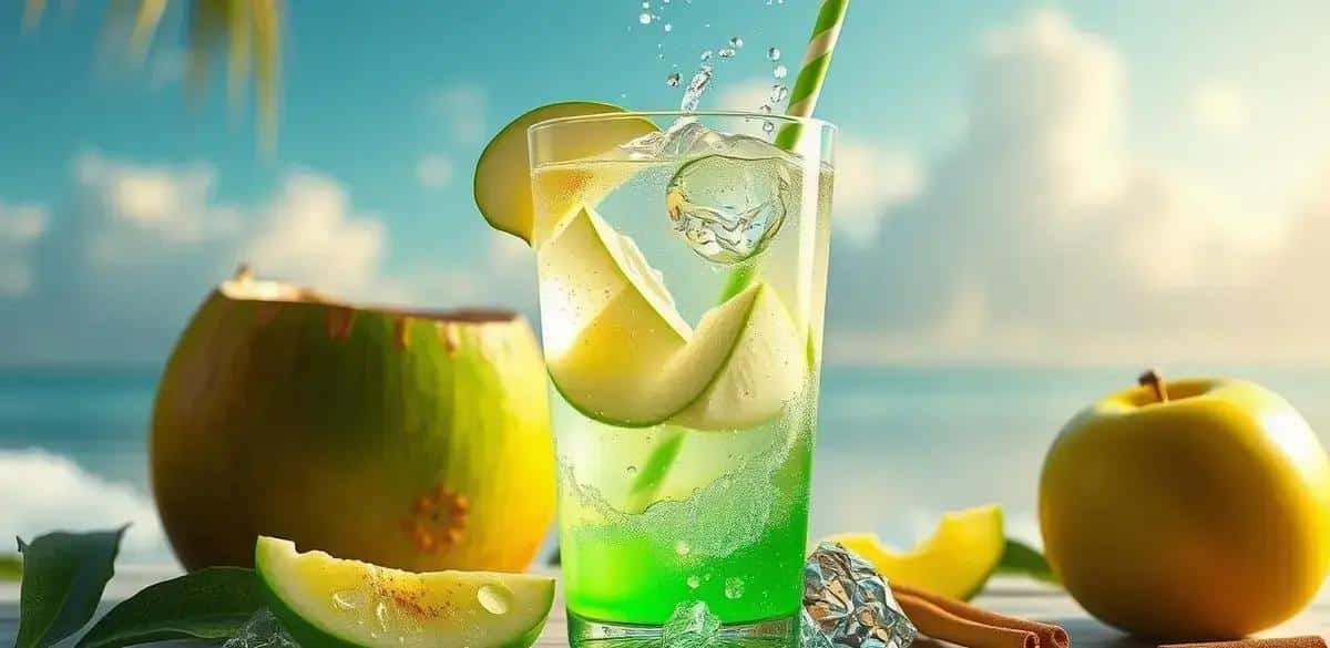 Leia mais sobre o artigo Água de Coco com Soda de Maçã Verde e Canela: Refresque-se com essa Delícia!