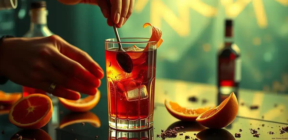 Método de Preparo do Negroni com Licor de Café