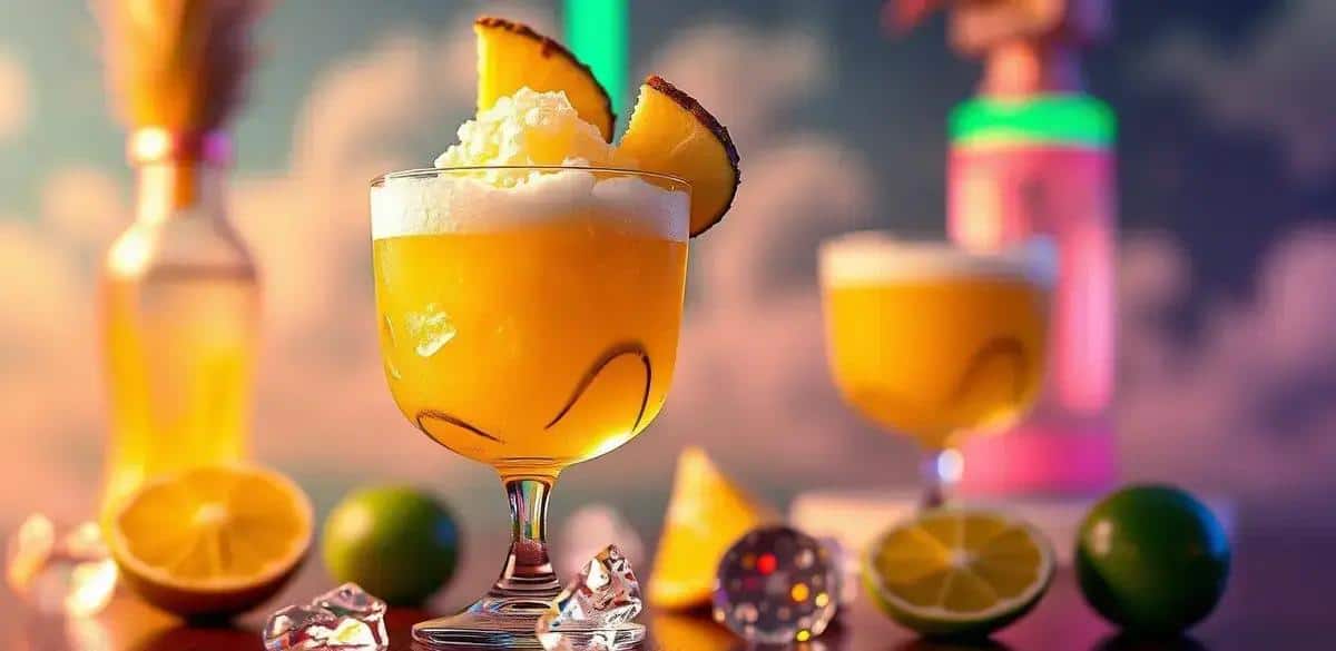 Ingredientes da Caipiroska de Abacaxi com Espuma de Gengibre
