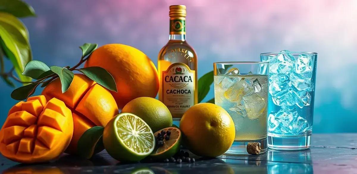 Ingredientes para caipirinha de manga e pimenta-do-reino