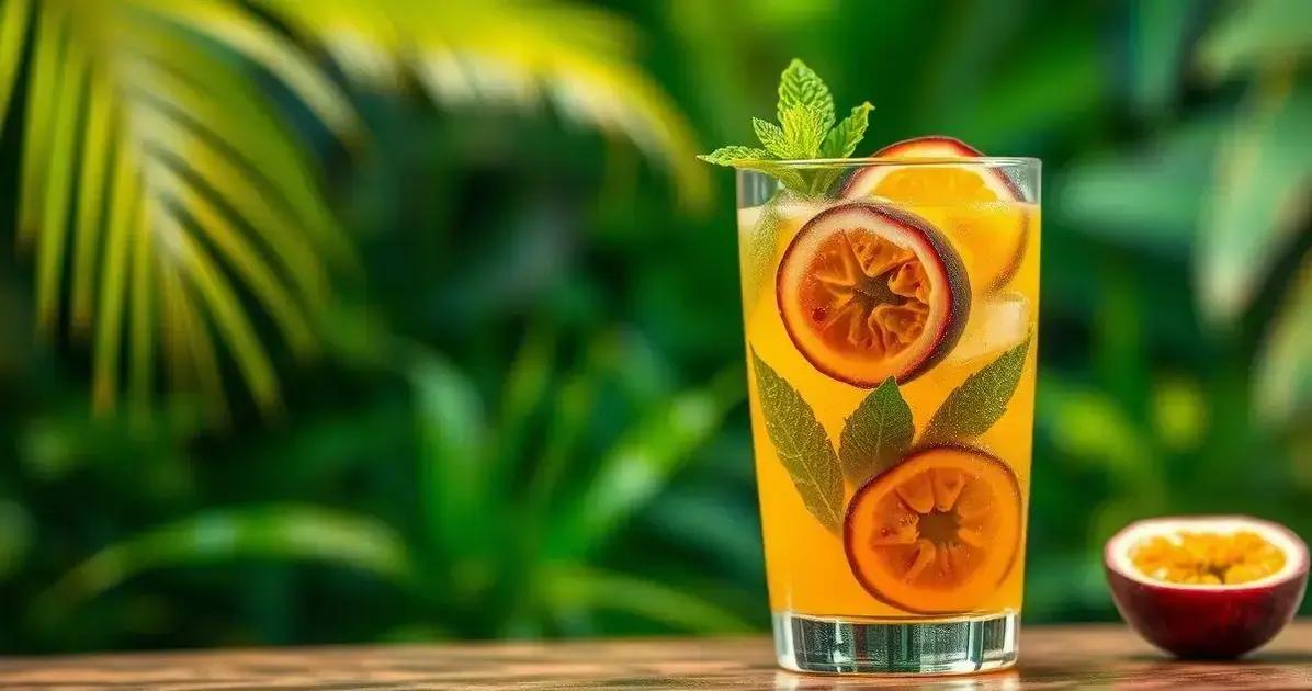 caipirinha de maracuja com hortela uma bebida refrescante para o verao