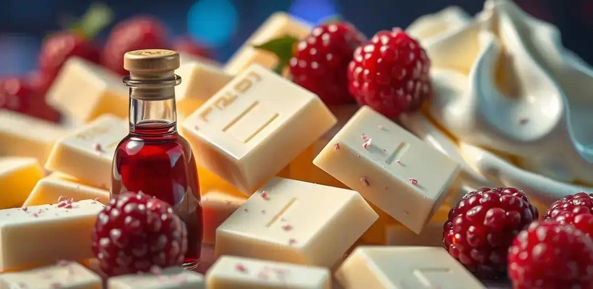 Ingredientes para Chocolate Branco com Licor de Frutas Vermelhas