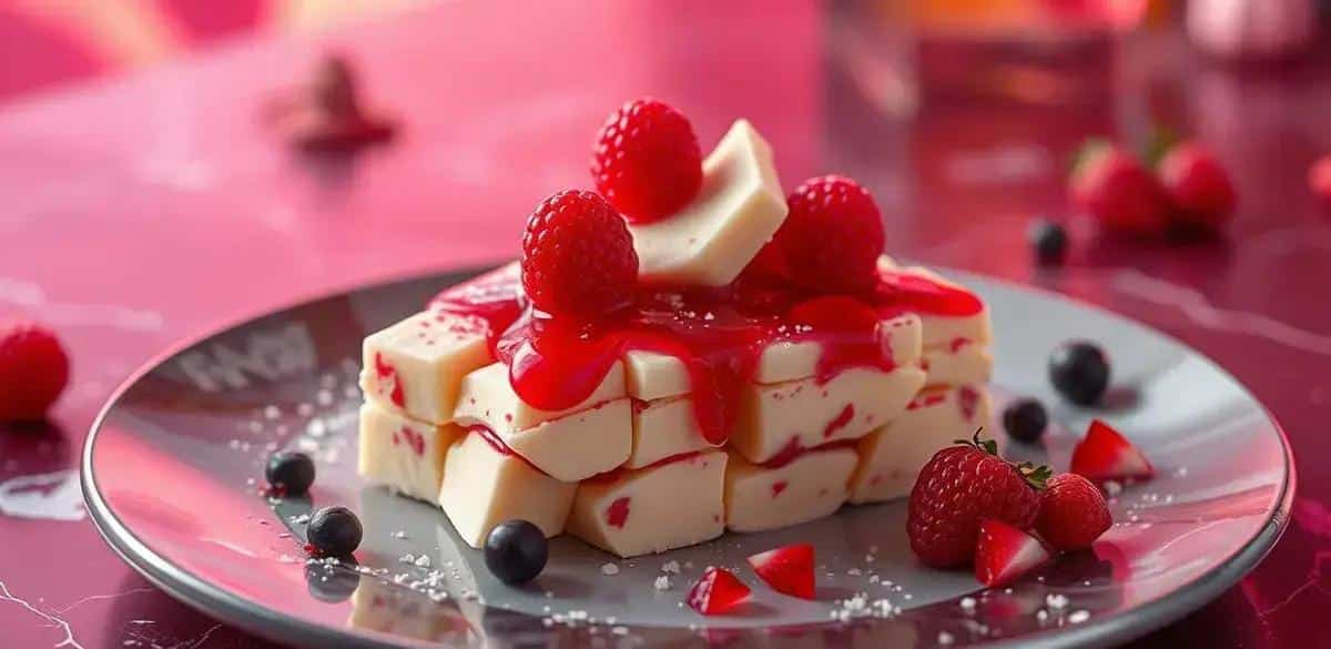 chocolate branco com licor de frutas vermelhas uma delicia irresistivel
