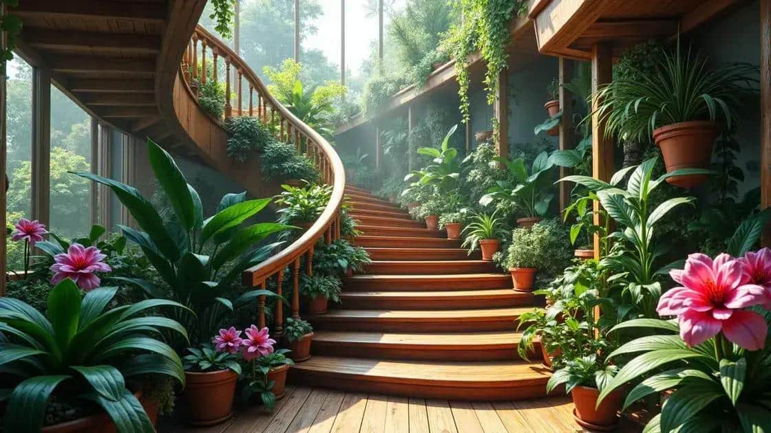 melhores espécies de plantas para escadas