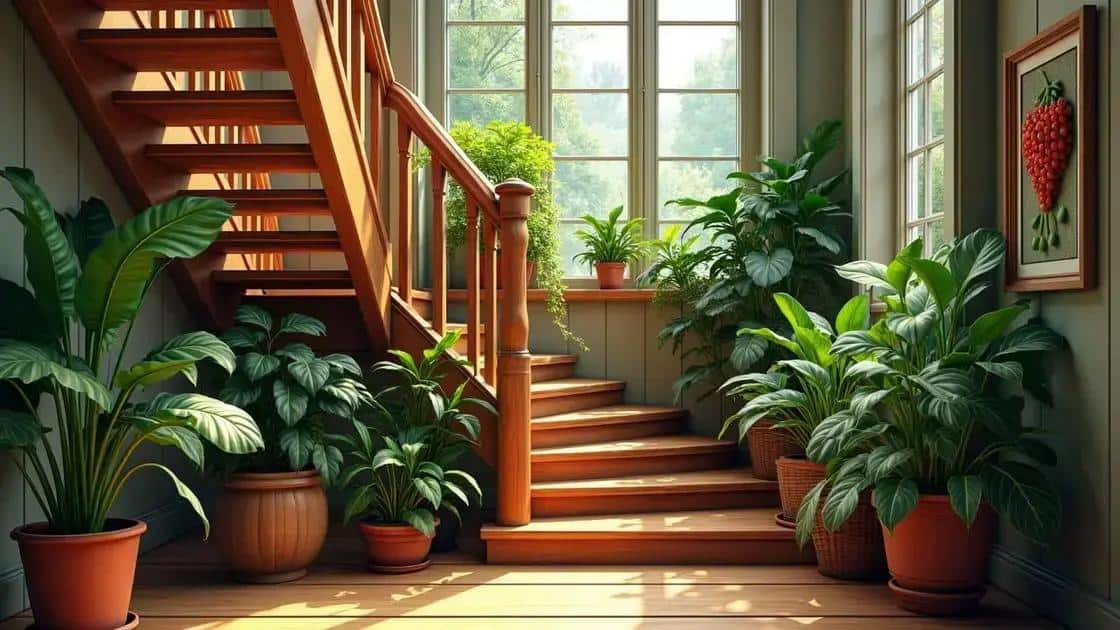 dicas para cuidar das plantas em escadas