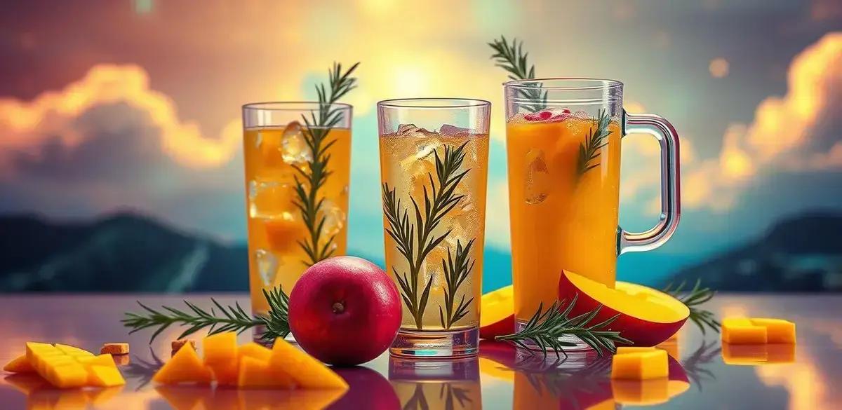 Método de Preparo do Energético com Suco de Manga e Alecrim