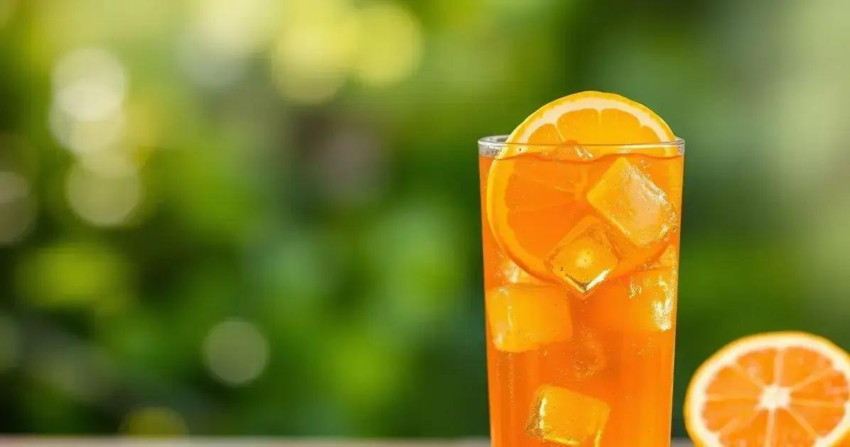 ice com refrigerante de laranja e limao um refresco incrivel para o verao