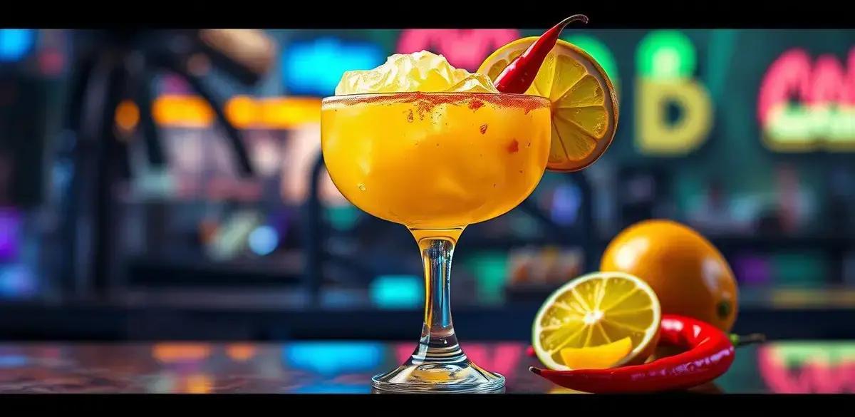 Ingredientes da Margarita Frozen de Manga com Pimenta