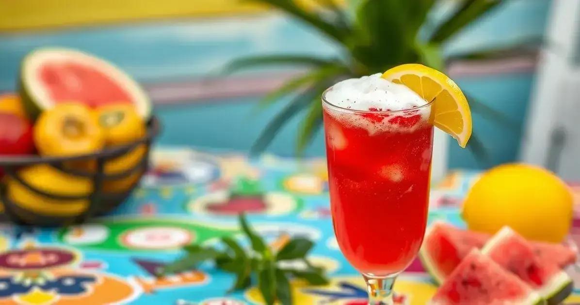 mocktail de melancia com espuma de limao refrescancia e sabor em cada gole