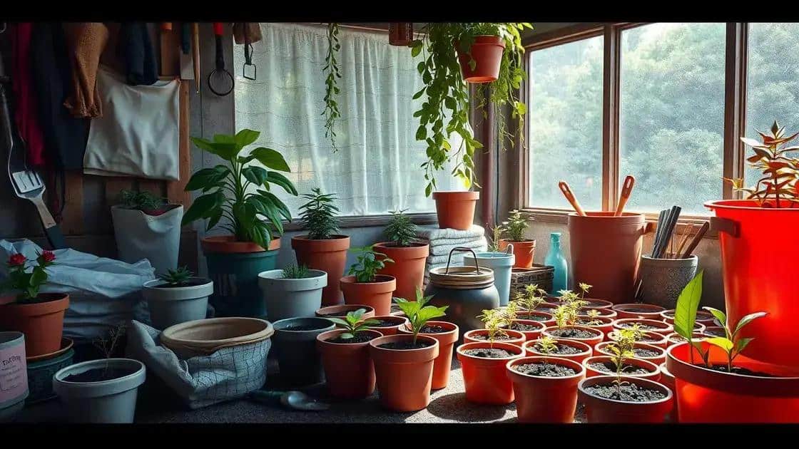 Materiais necessários para o cultivo
