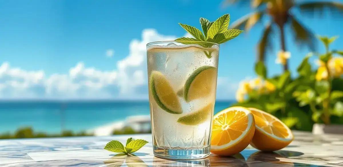 tequila com refrigerante de limao e hortela uma bebida refrescante e deliciosa
