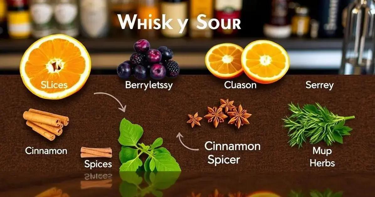 Combinações de sabores com o Whisky Sour