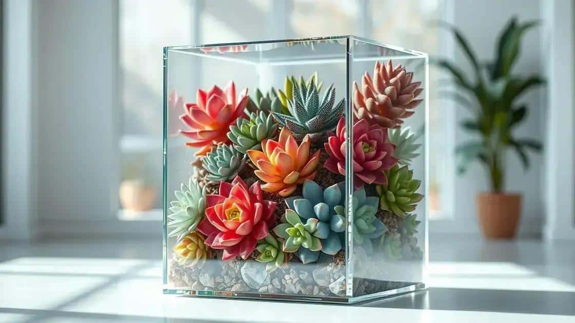 Vantagens de usar suculentas em cubos de cristal