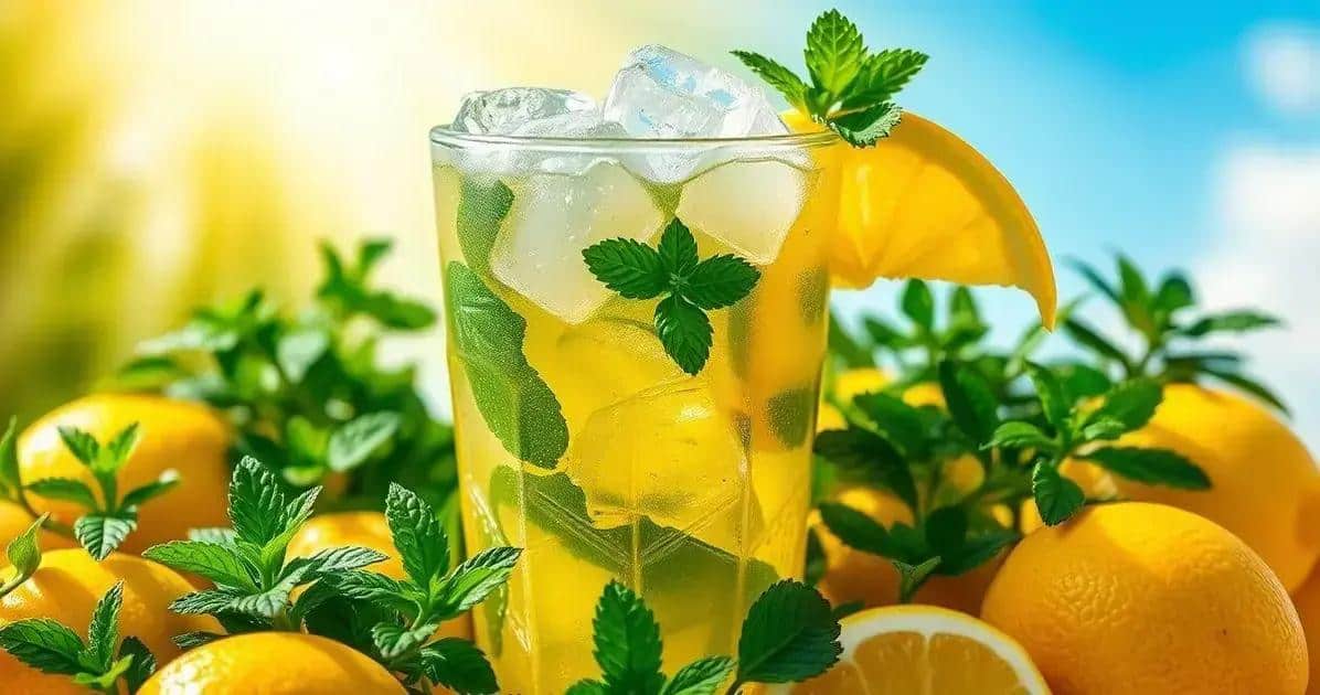 No momento, você está visualizando Limonada Tropical com Hortelã: A bebida perfeita para o verão