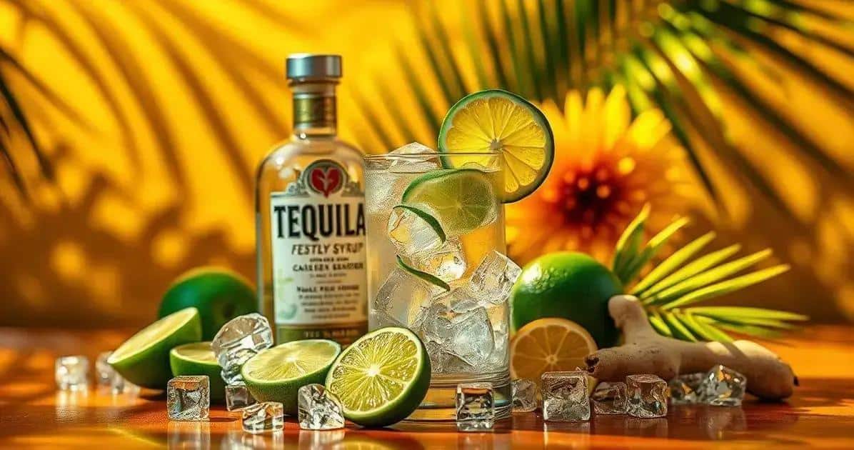 Ingredientes Necessários para Tequila com Suco de Limão e Gengibre