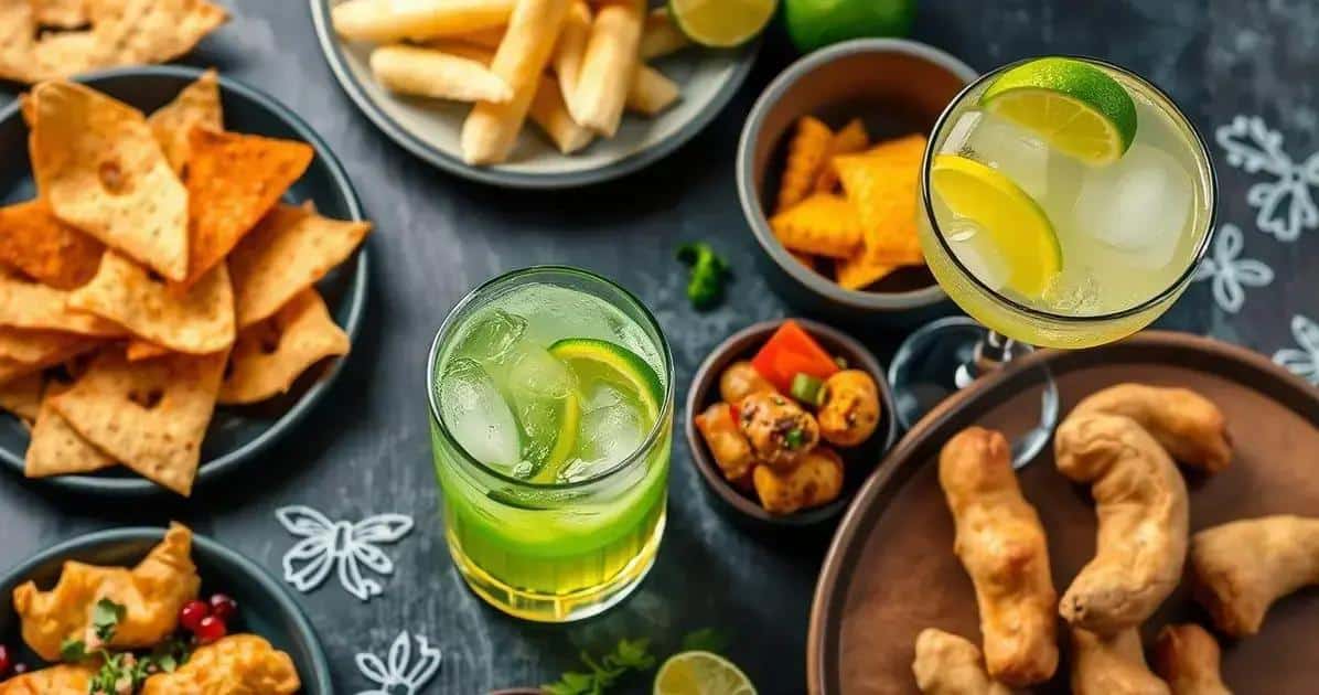 Sugestões de Acompanhamentos para Tequila com Suco de Limão e Gengibre