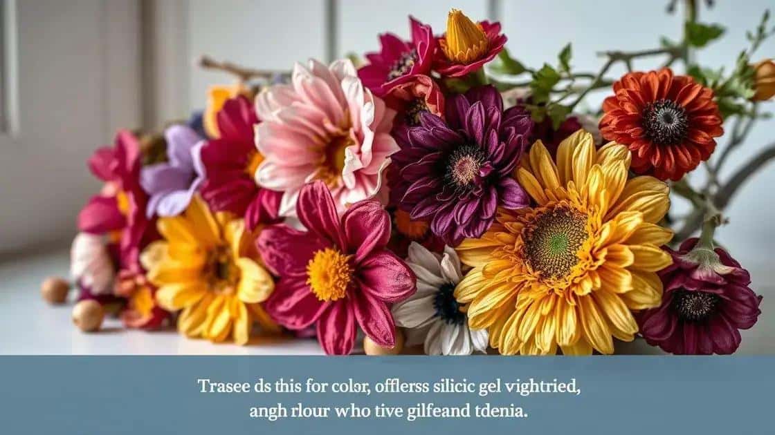 mantendo a cor e a textura das flores