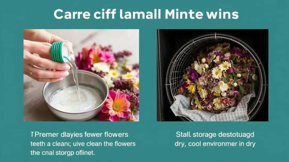 cuidados e manutenção das flores secas