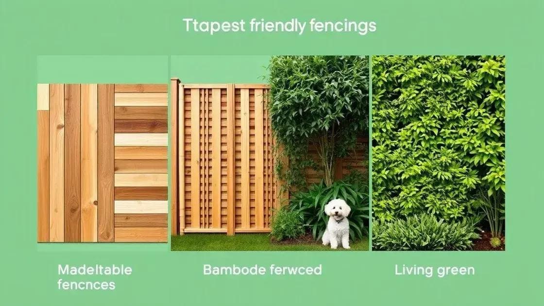 Materiais seguros e sustentáveis para cercas