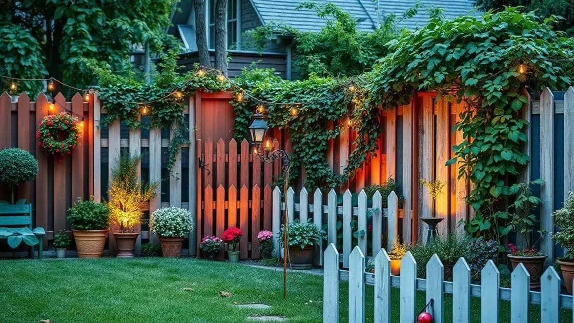 Cercas como elemento decorativo no jardim