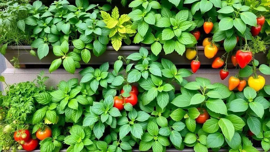 Melhores plantas para uma horta vertical