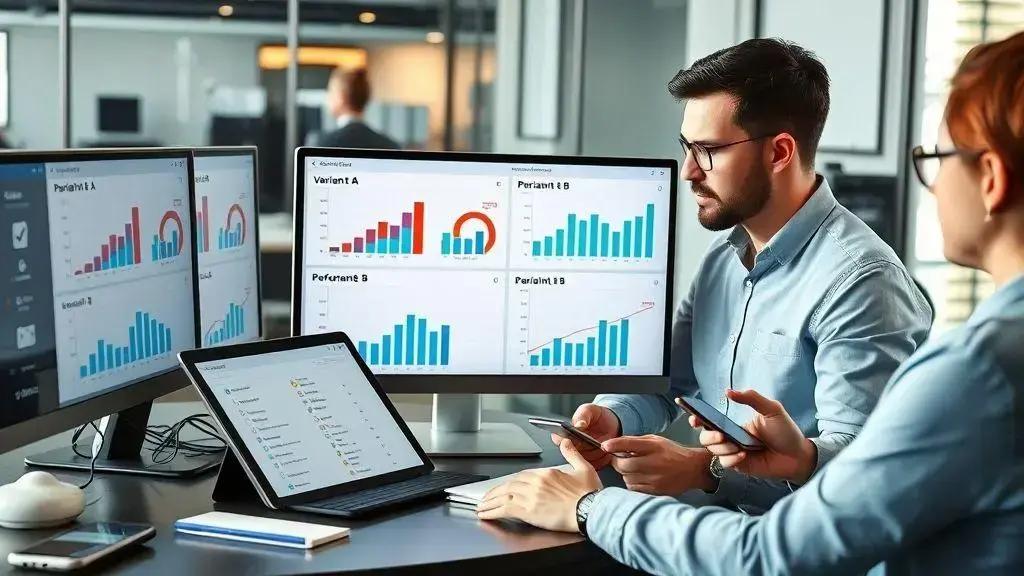 Monitoramento, testes A/B e checklist de manutenção periódica